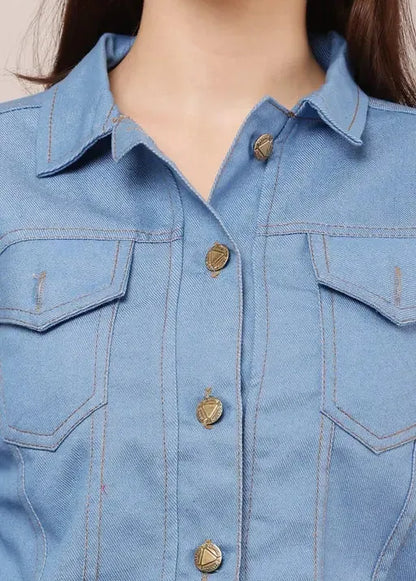 Women Denim Jacket/Regular Jacket/Blue Jacket/Winter Wear Jacket/Jeans Jacket/Denim Wear Jacket/Girl Denim Jacket/casual jacket for women