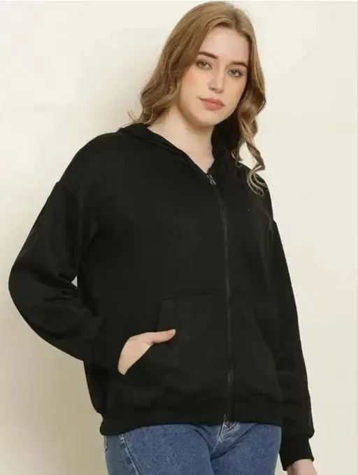 Black Winter Hoody For Women