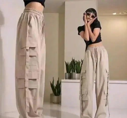 New Design Women Cargo Trouser  Track Pants | Stylish & Comfortable Activewear for Girls & Women | Hight Waist Track Pants for Women | Women Baggy Fit Cargos | ladies Cargo Pants | cargo pants for woman | cargo trousers for women | trousers for women