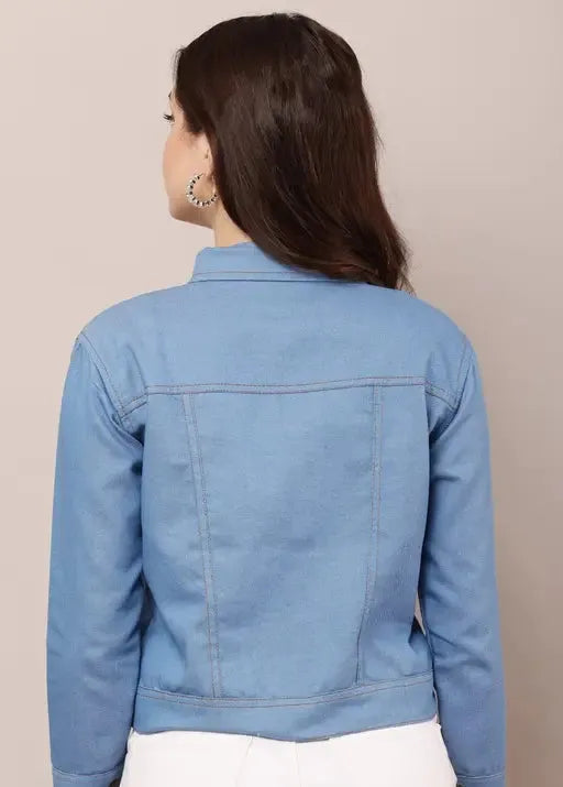 Women Denim Jacket/Regular Jacket/Blue Jacket/Winter Wear Jacket/Jeans Jacket/Denim Wear Jacket/Girl Denim Jacket/casual jacket for women