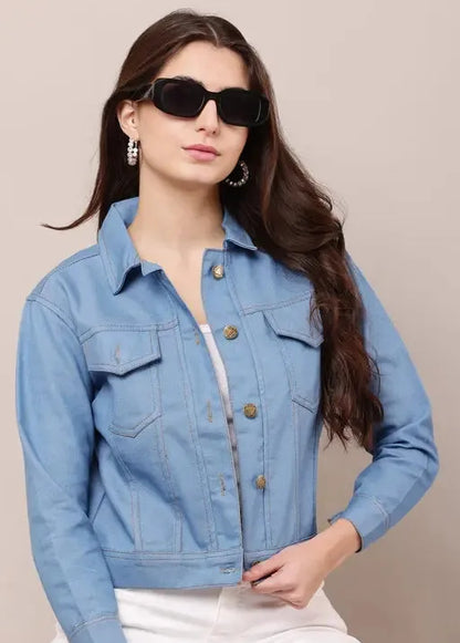 Women Denim Jacket/Regular Jacket/Blue Jacket/Winter Wear Jacket/Jeans Jacket/Denim Wear Jacket/Girl Denim Jacket/casual jacket for women