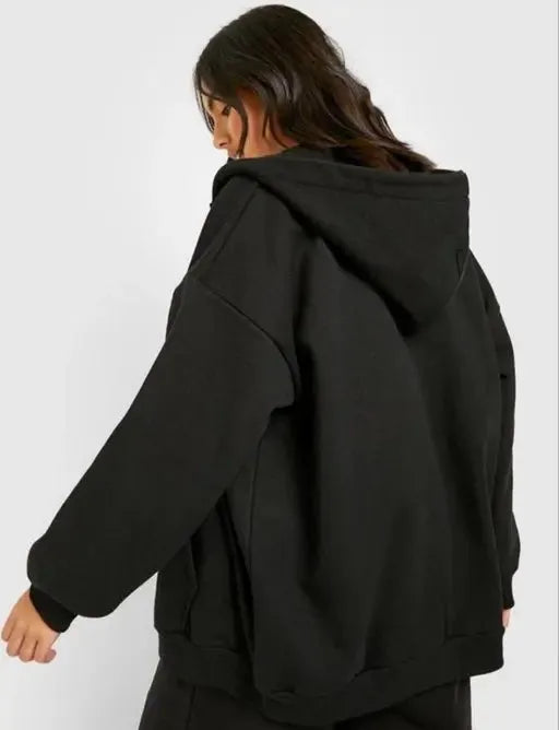 Black Winter Hoody For Women