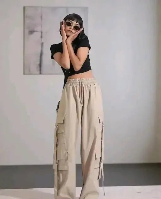 New Design Women Cargo Trouser  Track Pants | Stylish & Comfortable Activewear for Girls & Women | Hight Waist Track Pants for Women | Women Baggy Fit Cargos | ladies Cargo Pants | cargo pants for woman | cargo trousers for women | trousers for women