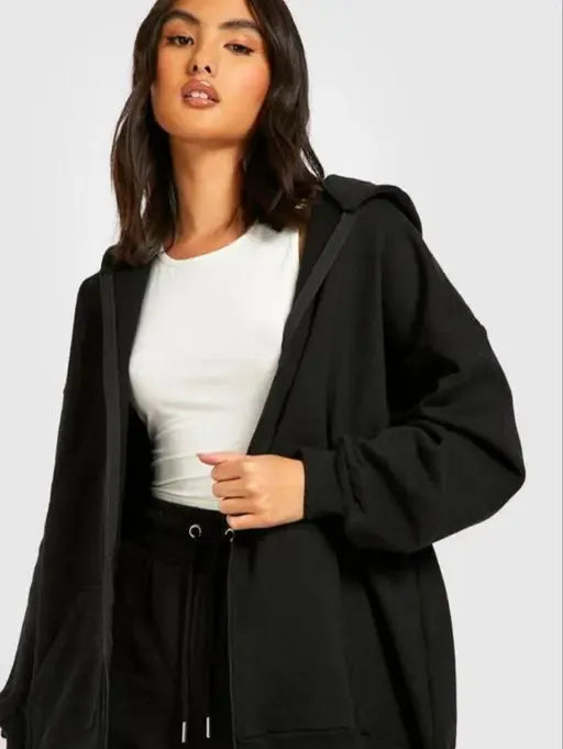 Black Winter Hoody For Women