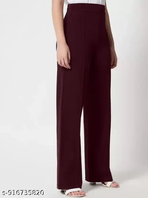 women high waist office wear & daily wear trouser pant | stretchable comfortable formal casual bottom | trendy solid pant