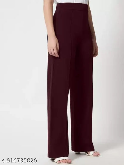 women high waist office wear & daily wear trouser pant | stretchable comfortable formal casual bottom | trendy solid pant